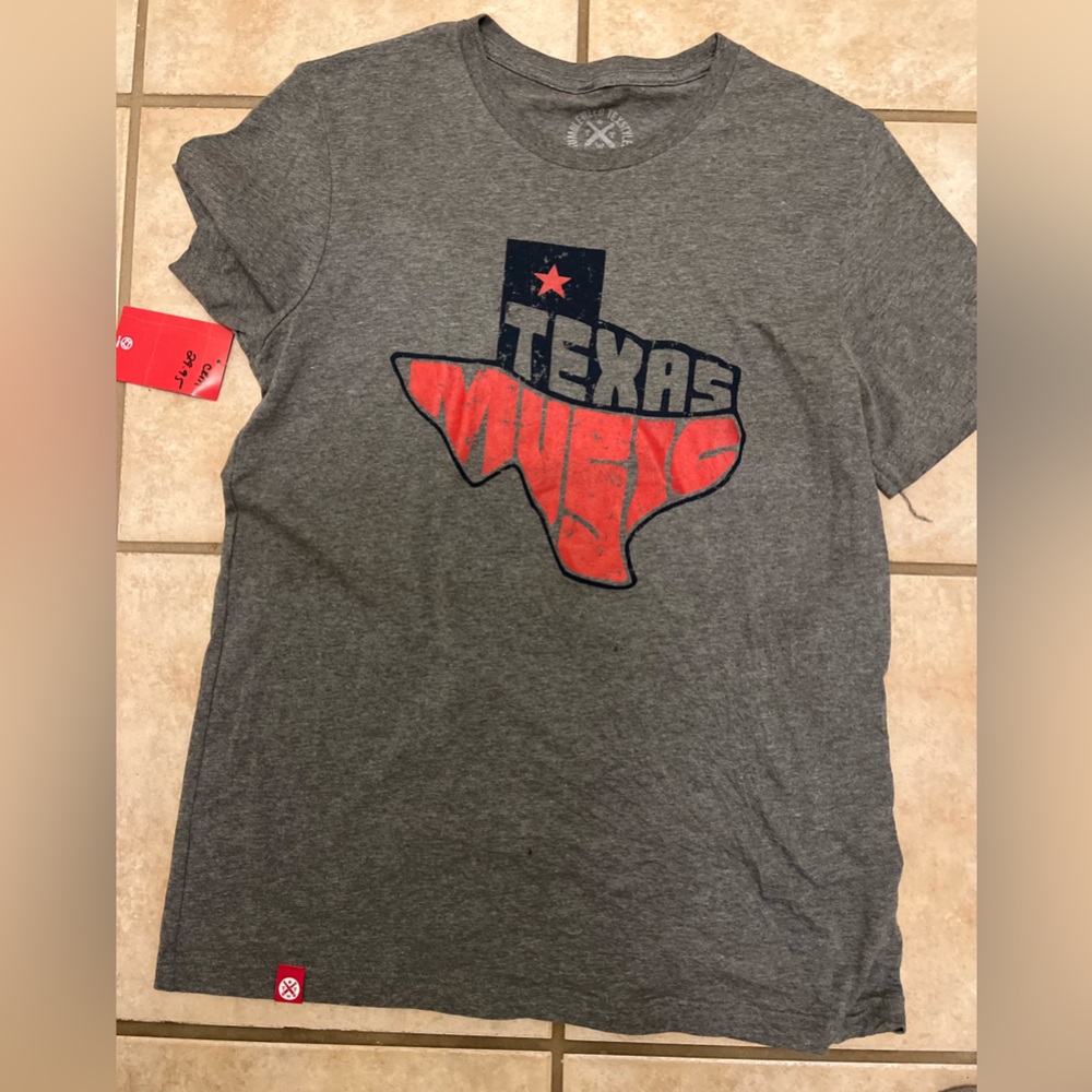 Tumbleweed Texstyles texas music grey red blue short sleeve shirt